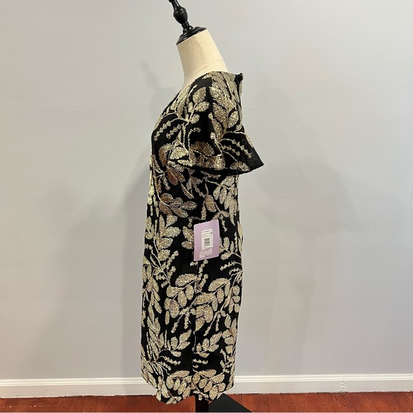 JS COLLECTION Womens Black Flutter Knee Length Formal Dress - New Tag - Reemoly - Picture 9 of 16